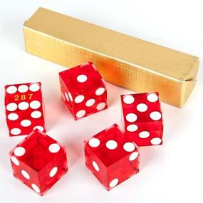 img 2 attached to Optimized Search: Set of 5 GAMELAND Grade AAA 19mm Casino Dice with Razor Edges and Matching Serial Numbers