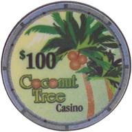 trademark poker ceramic coconut 100 piece logo