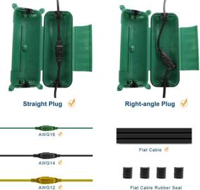img 2 attached to 🔒 Restmo IP44 Outdoor Waterproof Box - 2 Pack, Weatherproof Extension Cord Cover for Outdoor Outlet, Safety Connection Seal for Electrical Plug, Holiday Decorations, LED Strip Light, Power Tool - Green
