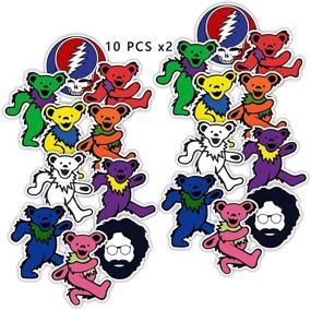 img 4 attached to 🐻 20pcs Large GTOTd Stickers for Jerry Dancing Bear Rock Band - Perfect Grateful Dead Gifts for Teens, Laptop, Bottles & More!