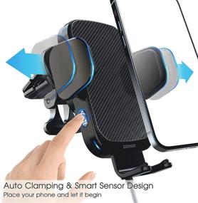img 2 attached to 📱 ZOOAUX 15W Wireless Car Charger Vent Mount for iPhone 13/12/Samsung S21 - Fast Charging Auto-Clamping Air Vent Car Phone Holder (Black) - Upgraded Version