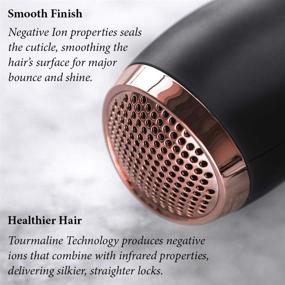 img 1 attached to 💇 FoxyBae Blomance Professional Hair Dryer: Salon Grade Rose Gold Ionic Blow Dryer (MSRP $174)