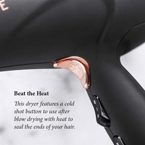 img 2 attached to 💇 FoxyBae Blomance Professional Hair Dryer: Salon Grade Rose Gold Ionic Blow Dryer (MSRP $174)