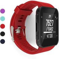 🏃 enhance your garmin forerunner 35 with kikiluna silicone replacement band - red logo
