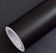🖤 yancorp matte black self-adhesive vinyl film shelf liner drawer peel-stick countertop (16"x120", black) логотип