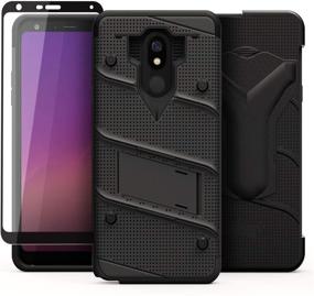 img 1 attached to 🛡️ ZIZO Bolt Series LG Stylo 5 Case - Military Grade Drop Tested, Full Glass Screen Protector, Holster, Kickstand - Gun Metal Gray