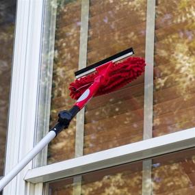 img 2 attached to 🧹 Miloo Pole Attachment: Squeegee & Microfiber Window Washer for Extension Pole - Effortless Multi Angle Window Cleaning Accessory (Pole not Included)