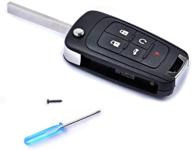 mikkuppa key shell replacement for buick lacrosse, regal, verano key fob cover + screwdriver - compatible with oht01060512 logo