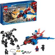 lego spider-man superhero minifigures with spider jet logo