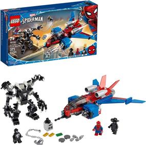 img 4 attached to LEGO супергерои Человек-паук с минифигурками и "Паучий джет