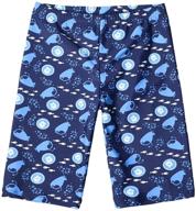 🩲 colorblock swim trunks: quick dry jammer for boys with sun protection and compression logo