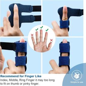 img 3 attached to 🖐️ 1 PC Bukihome Finger Splint for Index, Middle, and Ring Finger - Trigger Finger Splints, Mallet Finger Brace, Finger Support and Straightener - Tendon Release for Pain Relief