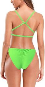 img 3 attached to 👙 SHEKINI Womens Crisscross Strappy Brazilian Swimsuits & Cover Ups: Unleash Your Style with Trendy Women's Clothing