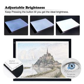 img 3 attached to 🎨 Ultra-thin Tracing Light Board - IKYE Portable LED Light Box for Artists Drawing Sketching Animation Stencilling X-ray Viewing, Dimmable Brightness LED Artcraft Tracing Light Pad