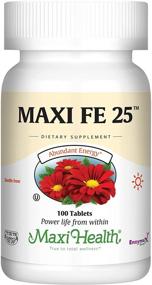 img 4 attached to 💊 Maxi Health FE 25 Iron Supplement - Gentle Ferrous Fumarate Formula - Kosher - 100 Tablets (Pack of 1)