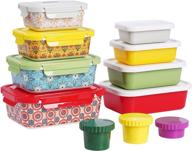 🍱 premium airtight food storage containers set - bpa free kitchen and pantry organization meal prep lunch container with long-lasting leak proof lids, dishwasher safe, fridge and freezer friendly логотип