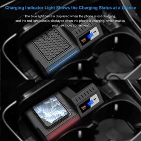 img 1 attached to QI Wireless Car Charger for Mercedes-Benz C Series: Fast Charging for Smart Phones with Wireless Charging. Includes 2 USB Ports and 1 Type-C USB.