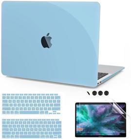 img 4 attached to B BELK MacBook Air 13 inch Case 2021 2020 2019 2018 - Clear Plastic Lightweight Hard shell Cover + Keyboard Protector + Screen Guard - MacBook Air 2020 Case, Blue