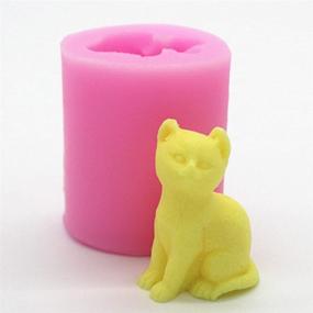 img 3 attached to 🐱 3D Маленькая силиконовая форма кошки - MoldFun для фонданта, мини мыла, полимерной глины, воска, карандаша - форма для кошачьей свечи, милый дизайн.