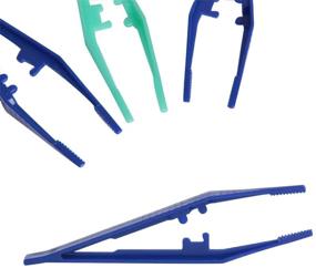 img 2 attached to 🛍️ Happy Shop 20-Piece Plastic Bead Tweezers Set for DIY Art and Crafts, in Blue and Green