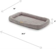 🐾 poochplanet luxulounger crate mat, dog bed, plush cushioned, durable soft textured bolstered, gray, medium (28.5x18) logo