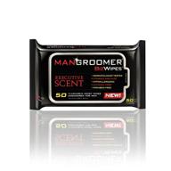 🧴 mangroomer biz wipes для мужчин - увлажняющие личные салфетки с возможностью смыва, аромат для деловых людей, 50 салфеток в упаковке (6 упаковок) - 300 штук логотип