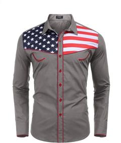 img 3 attached to COOFANDY Men's Western X-Large American Shirts - Clothing for Better SEO