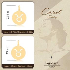 img 3 attached to 🌟 14k Solid Yellow Gold Zodiac Signs Medal Pendant by Carol Jewelry - Perfect for Girls, Teens, Women, and Men