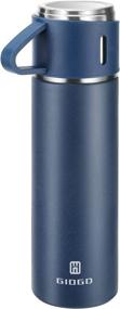 img 4 attached to 🔵 High-quality Stainless Steel Thermo 500ml Vacuum Insulated Bottle with Cup for Hot and Cold Drinks - Blue