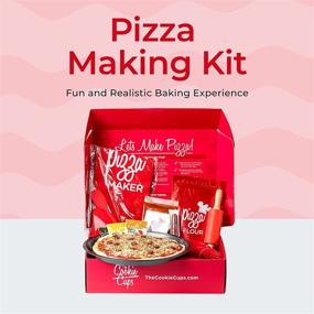 img 3 attached to 🍕 Cookie Cups Pizza Making Set - Complete Ingredients and Equipment for Home Pizza Making, Pizza Maker Kit for Kids 3 Years and Up