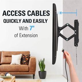 img 2 attached to 📺 Advanced Tilting TV Wall Mount with Full Tilt Extension for 42-70 Inch TVs - Extends up to 7 inches, Max Tilt for Your TV, Fits 16-24 Inch Studs - VESA 600x400mm - Mounting Dream MD2104