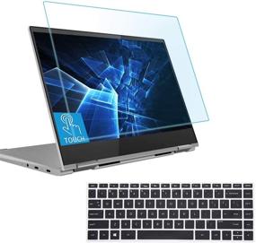 img 4 attached to 💻 14 HP Pavilion X360 (14-baXXX 14m-baXXX) Anti Blue Light Anti Glare Screen Protector: UV Blocking, Fingerprint Reduction with Keyboard Cover and Eyes Protection Filter