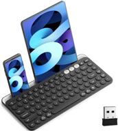 🖥️ многофункциональная bluetooth-клавиатура samsers с держателем - подключение до 3 устройств - черный логотип