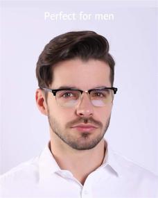 img 3 attached to 👓 ANRRI Blue Light Blocking Eyeglasses with Lightweight Frame - Ideal for Gaming and Computer Use