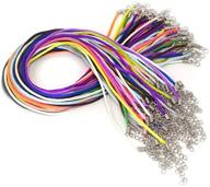 📿 yueton 50pcs 2.0mm silk satin necklace cords - 20 inch bracelet chains with lobster claw clasp for craft and diy jewelry making - assorted colors logo