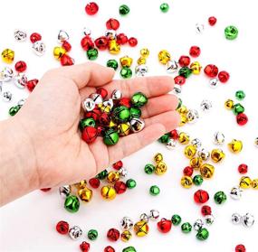 img 1 attached to Colorful Jingle Bells for Crafts: 200 Pieces in 4 Mixed Colors, Ideal for Christmas Decorations and Holiday Crafts (0.3/0.4/0.47 inch)