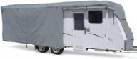 🚐 gray summates travel trailer cover rv cover, 160g ssfs 4 layer polypropylene fabric, fits most sizes, ideal for 30 - 33 feet trailers logo