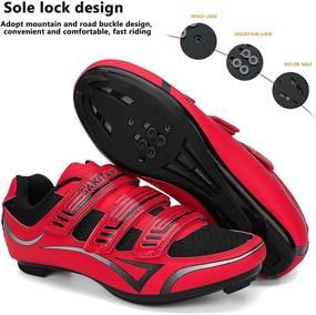 img 1 attached to 🚲 SAK1TAMA Unisex Bicycle Men's Women's Cycling Shoes: SPD Compatible Cleats for Indoor Outdoor Riding - Ideal for Peloton and Spin - Road Shoe