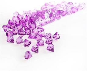 img 1 attached to Big Purple Plastic Diamonds, Gems, Vase Fillers for Decorating, Arts & Crafts, Parties - 1 Lb Bag with Necklace-Making Hole