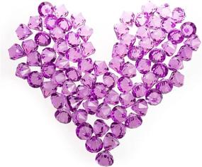 img 2 attached to Big Purple Plastic Diamonds, Gems, Vase Fillers for Decorating, Arts & Crafts, Parties - 1 Lb Bag with Necklace-Making Hole