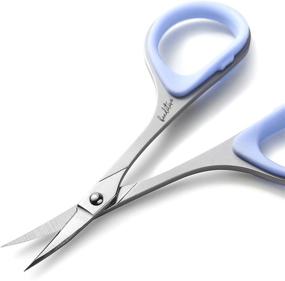 img 2 attached to 🪡 Beaditive Sewing and Embroidery Scissors Set (2 Pc.) - Curved and Straight, Precision Tips, Stainless-Steel Design, Ergonomic Rubber Handle Grip - Small, Compact DIY Use (Extra Sharp)