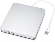 🖥️ mthstec usb 2.0 external slim dvd rw/cd rw burner/writer/rewriter drive - windows 10 compatible-silver logo