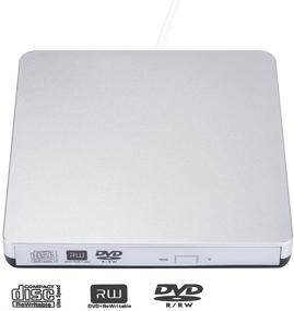 img 3 attached to 🖥️ MthsTec USB 2.0 External Slim DVD RW/CD RW Burner/Writer/Rewriter Drive - Windows 10 Compatible-Silver