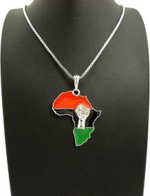 img 1 attached to 🌍 GWOOD African Africa Pendant Necklace: Stylish Boys' Jewelry with a Touch of Africa