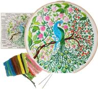 embroidery starter kit with pattern - full range hand embroidery kits for lovedfull [secret garden - peacock] logo