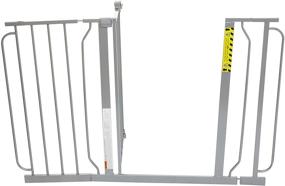 img 2 attached to 👶 Easy Step 49-Inch Extra Wide Baby Gate with Extension Kit – Pressure & Wall Mount – Platinum Finish