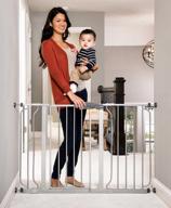 👶 easy step 49-inch extra wide baby gate with extension kit – pressure & wall mount – platinum finish logo