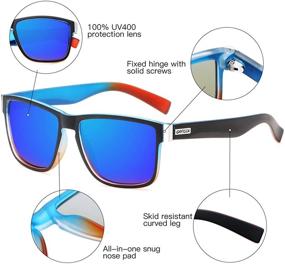 img 1 attached to 🕶️ GRFISIA Dark Frame Polarized Sunglasses - Enhanced UV Protection