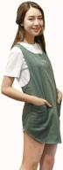 japanese style shortened design apron with pockets - ideal for kitchen cooking, diy, crafting, and baking (army green) логотип