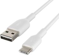 🔌 belkin usb-c cable: boost charge usb-c to usb cable, 6ft/2m white (model: cab001bt2mwh) logo